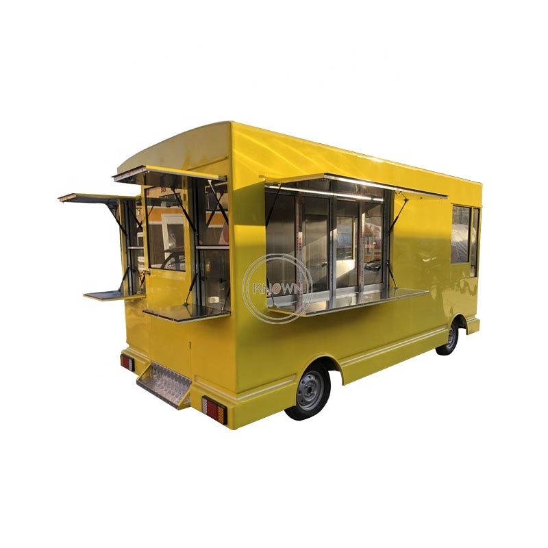 2024 Outdoor Electric Fast Food Van Truck Breakfast Vending Cart for Sale Customized Unique Ice Cream Catering Kiosk