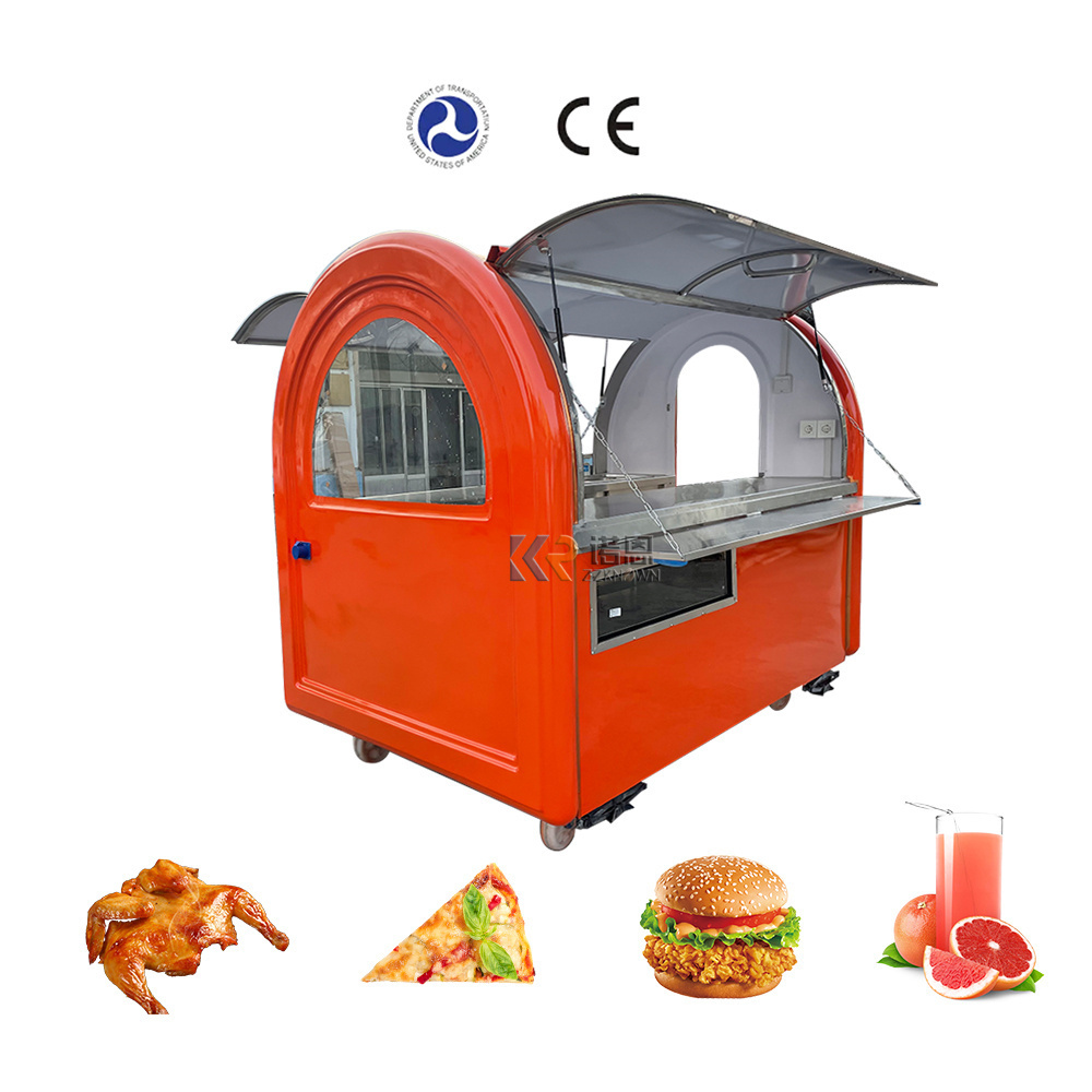 Hand Push Food Cart For Sale Food Truck Air Conditioning Unit Food Vendor Cart