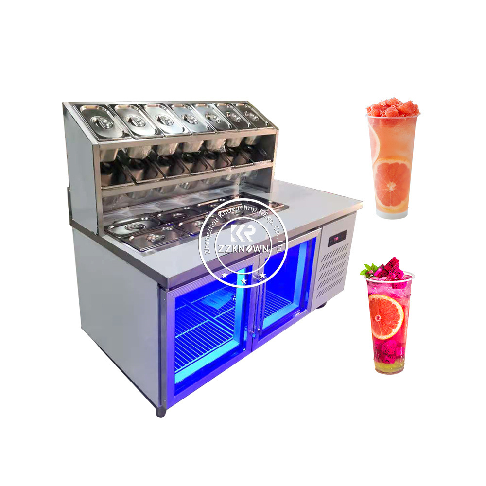 2024 Price Bubble Tea Counter Bar Refrigeration Water Bar Counters CE Worktop Counter