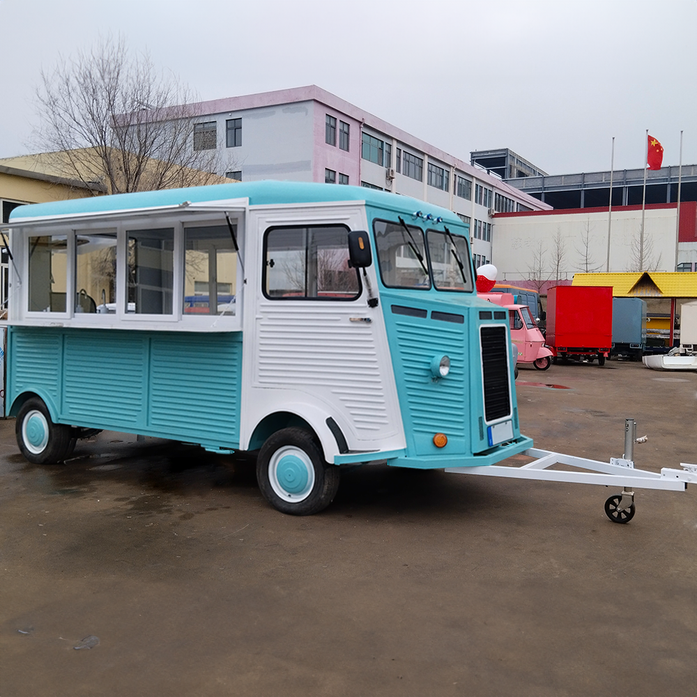 Customized 4 Wheel Electric Food Truck Food Shop Cars With Full Kitchen Mobile Ice Cream Coffee Cart