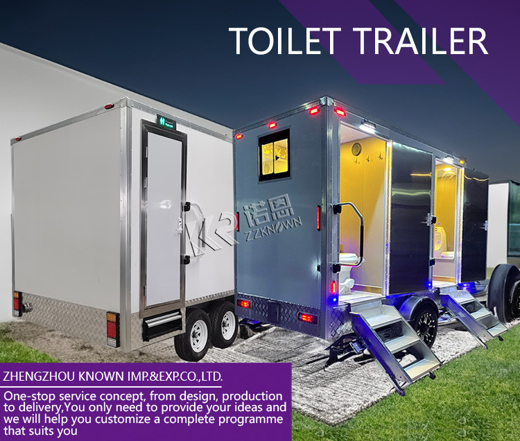 Portable Toilet Trailer Hot Sale Various Colors Available Restroom Trailer Mobile Portable Bathroom Shower Trailer for Sale