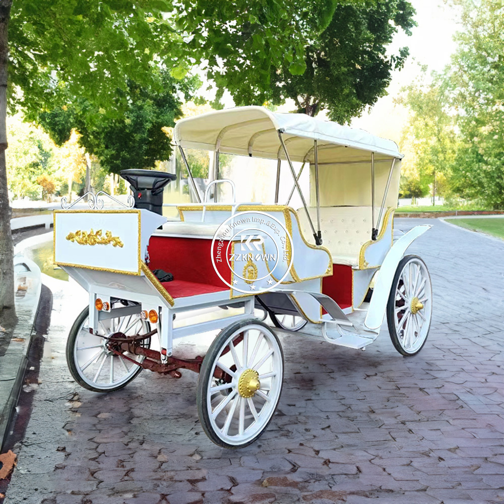 OEM Factory Price Sightseeing Horse Carriage Wagon Princess Wedding Horse Cart Marathon Victoria Horse Carriages For Sale