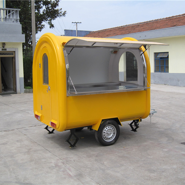 Mobile 220cm  Rotisserie Food Truck Fast Food Serving Trailer Potato Chips Vending Food Cart