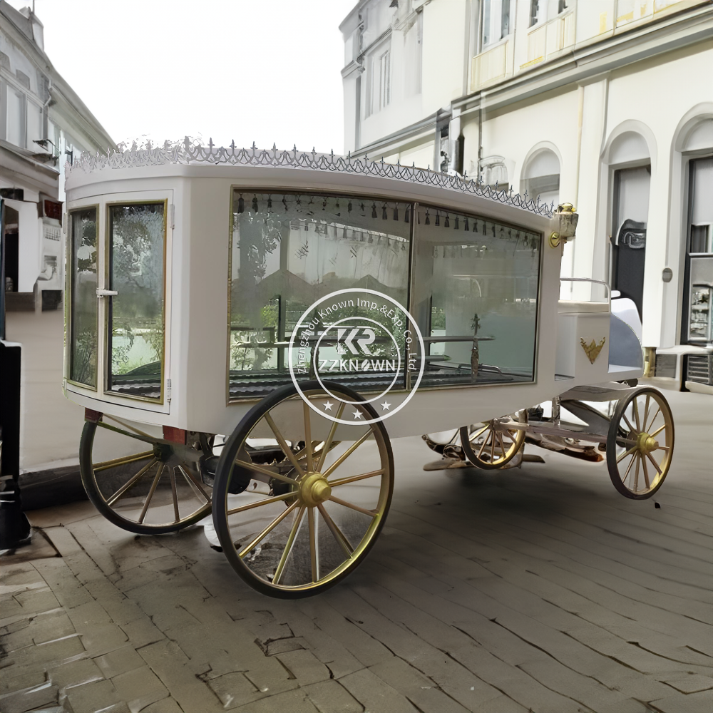 Classic Limousines Beautiful Funeral Horse Carriage Car Luxury Horse Drawn Hearse For Sale