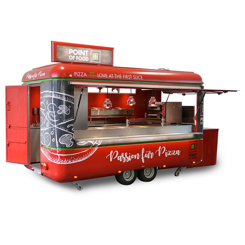 Multifunctional Commercial Big Street Kitchen Mobile Food Truck Chips Fast Food Trailer Pastry Popcorn Crepes Food Kiosk Cart