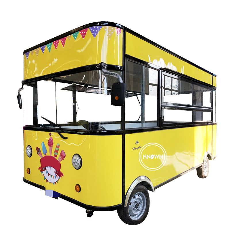 2024 Customized Food Truck for Sale Outdoor Street Kitchen Breakfast Vending Van Cart Kiosk Mobile Hot Dog Trailer