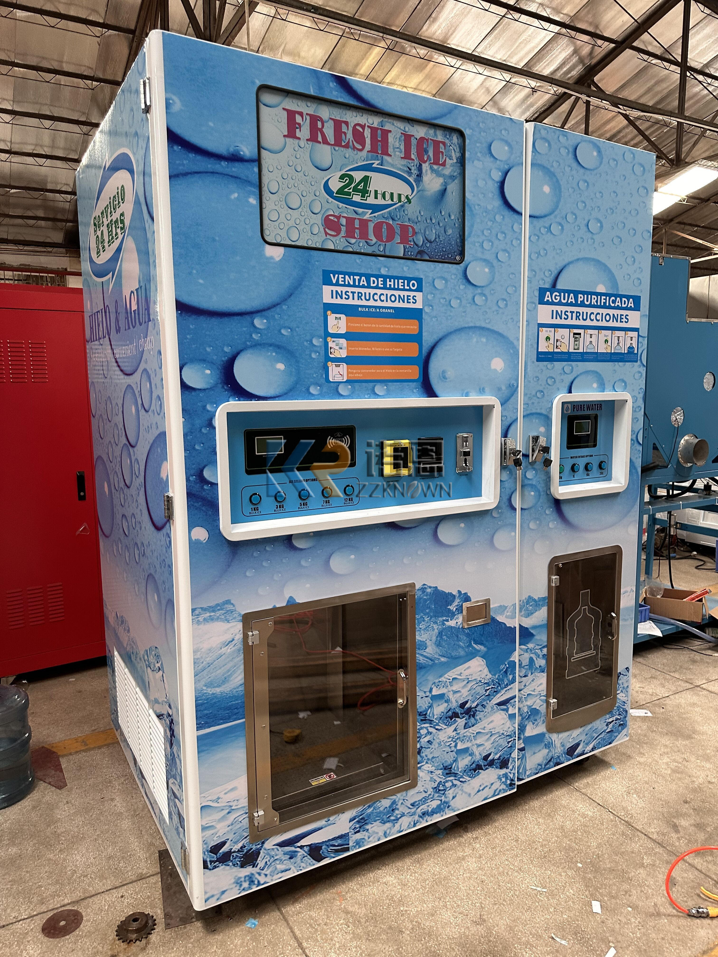 Outdoor Ice Cube and Water Vending Machine Vending Machine Technology Training Robotic Adjustable Technical Sales