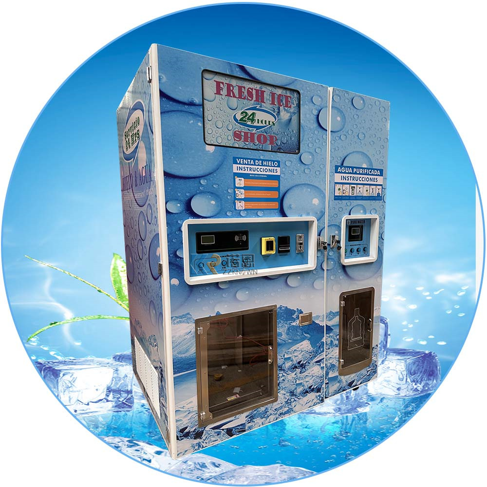 Ice Vending Machine With Ro Filter 24H Service Coin Ice Vending Machine