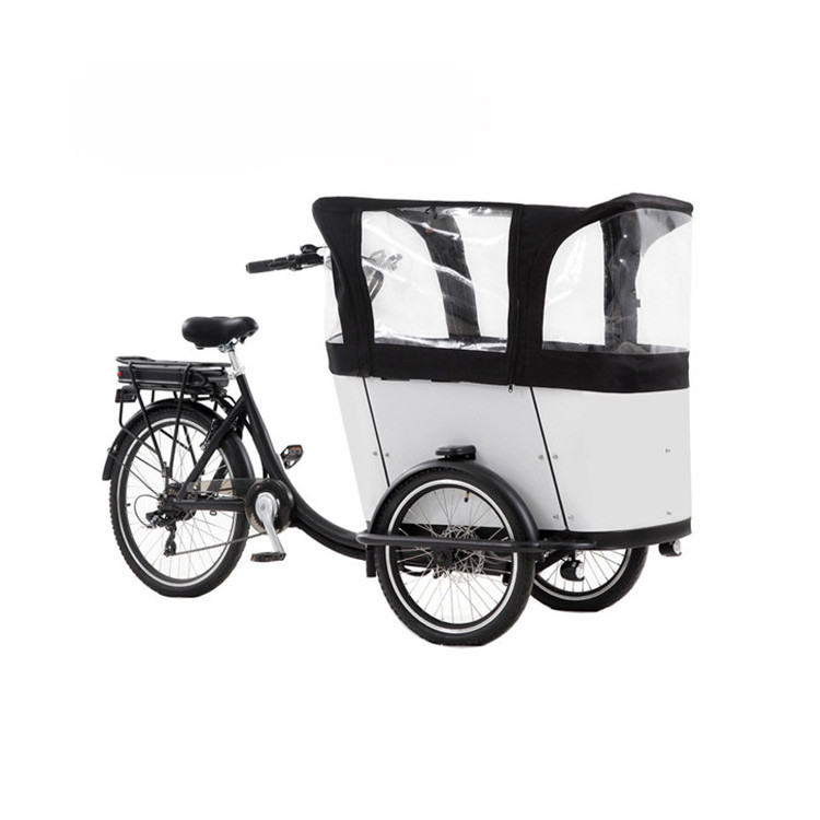 OEM 3 Wheel Ice Cream Cart Electric Food Trike Customized Delivery Tricycle Cargo Bicycle for Sale