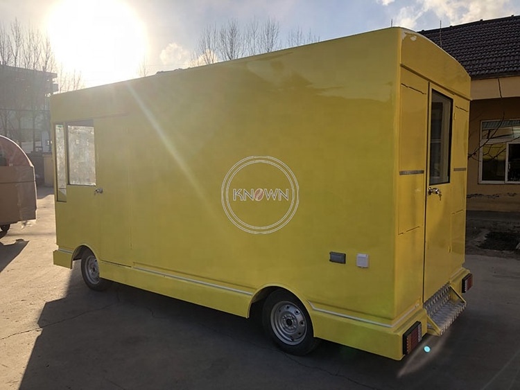 2024 Outdoor Electric Fast Food Van Truck Breakfast Vending Cart for Sale Customized Unique Ice Cream Catering Kiosk