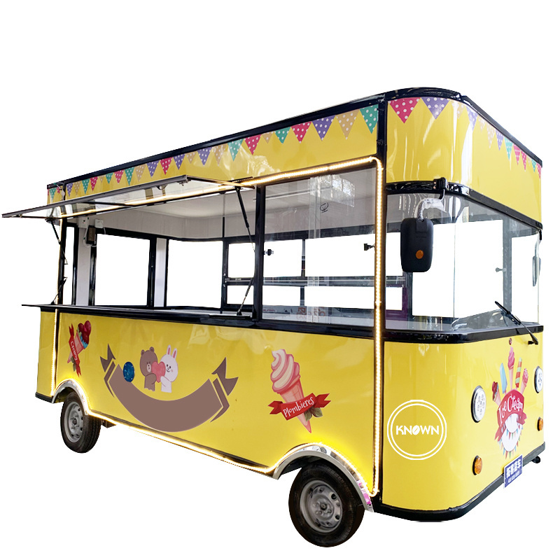 2024 Customized Food Truck for Sale Outdoor Street Kitchen Breakfast Vending Van Cart Kiosk Mobile Hot Dog Trailer