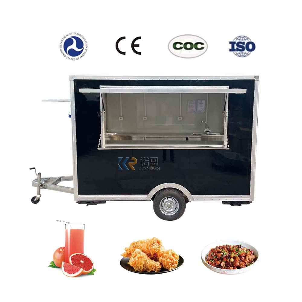 Mobile Fast Food Carts and Food Trailers Fully Equipped Towable Food Ordering Kiosk