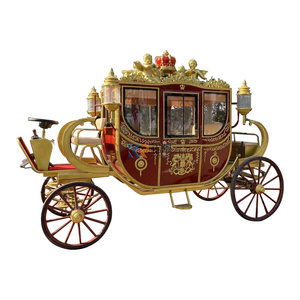 OEM European Royal Family Horse Carriage Electric Cinderella Children Garden Horse Cart Mini Princess Carriage For Sale