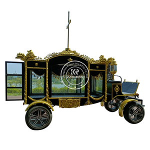 High Quality Chariot Horse Drawn Hearse Funeral Buggy Electric Horse Hearse Manufacturer White Horse Drawn Hearse