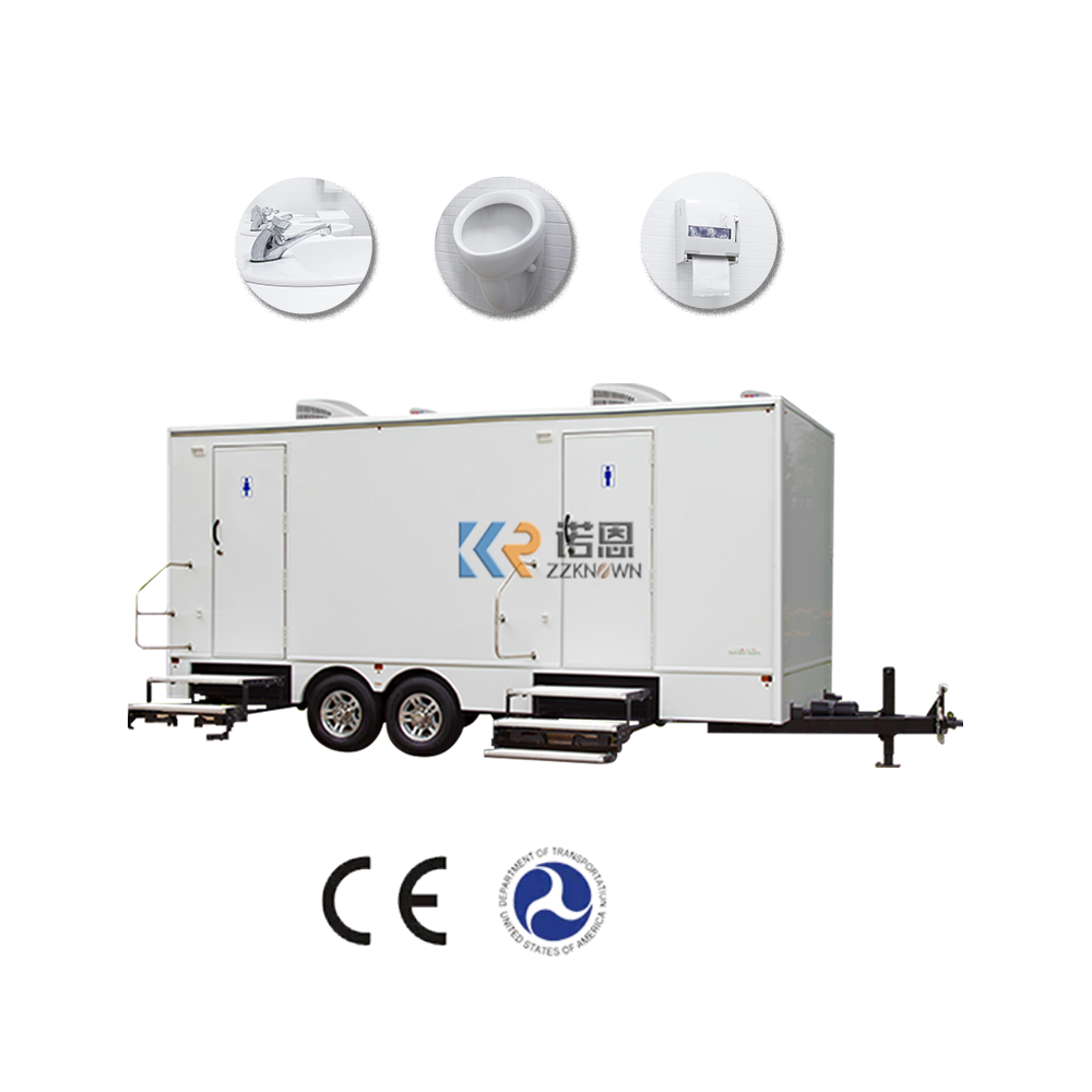 2024 Luxury Mobile Toilet Trailer On Wheel Outdoor Portable Bathroom Toilet And Shower For Sale