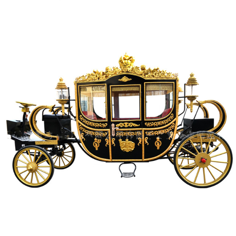 OEM Luxury Horse Carriage Carts Royal Electric Vehicle New Style Wedding Horse Drawn Carriage Trailer for Sale