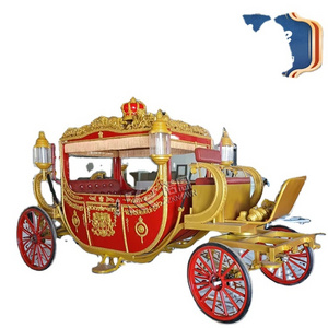 Available for Purchase OEM Horse Carriage Wedding Pumpkin Carriage Princess Electric Cart