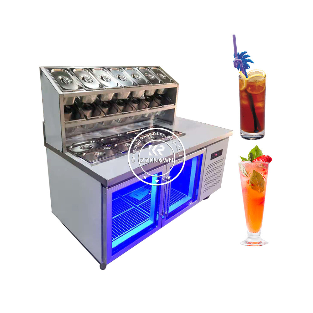 2024 Price Bubble Tea Counter Bar Refrigeration Water Bar Counters CE Worktop Counter