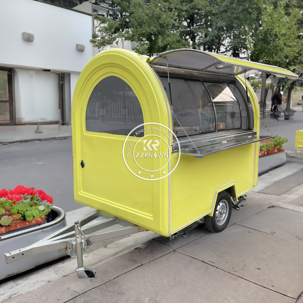 Hot Sale Customized Mobile Food Cart Trailer Food Mobile Salon Store Truck For Sale With Drawbar CE DOT 220*160*210 cm