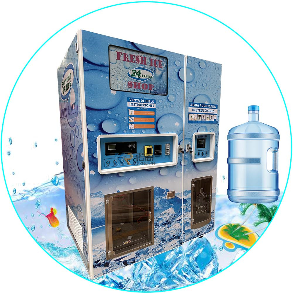 Ice Vending Machine With Ro Filter 24H Service Coin Ice Vending Machine