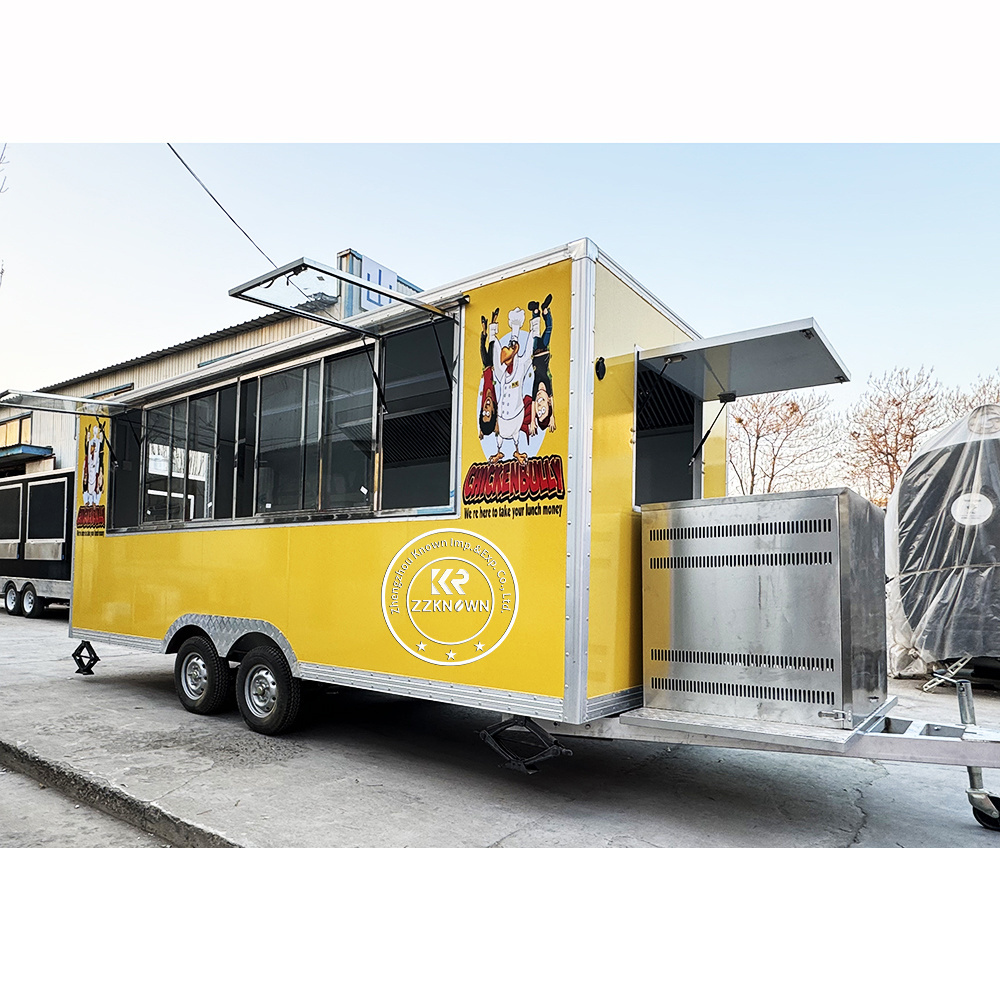 OEM Mobile Coffee Cart Food Trailer Fully Equipped Customized Street Van Kiosk Food Truck with CE DOT Certification