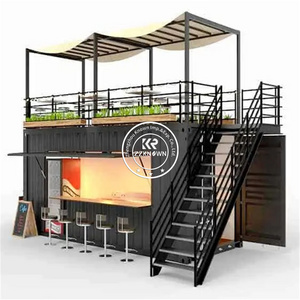 Steel Frame Container Restaurant Mobile Small Prefabricated Portable Modular Prefabricated Mobile Double Mobile Home