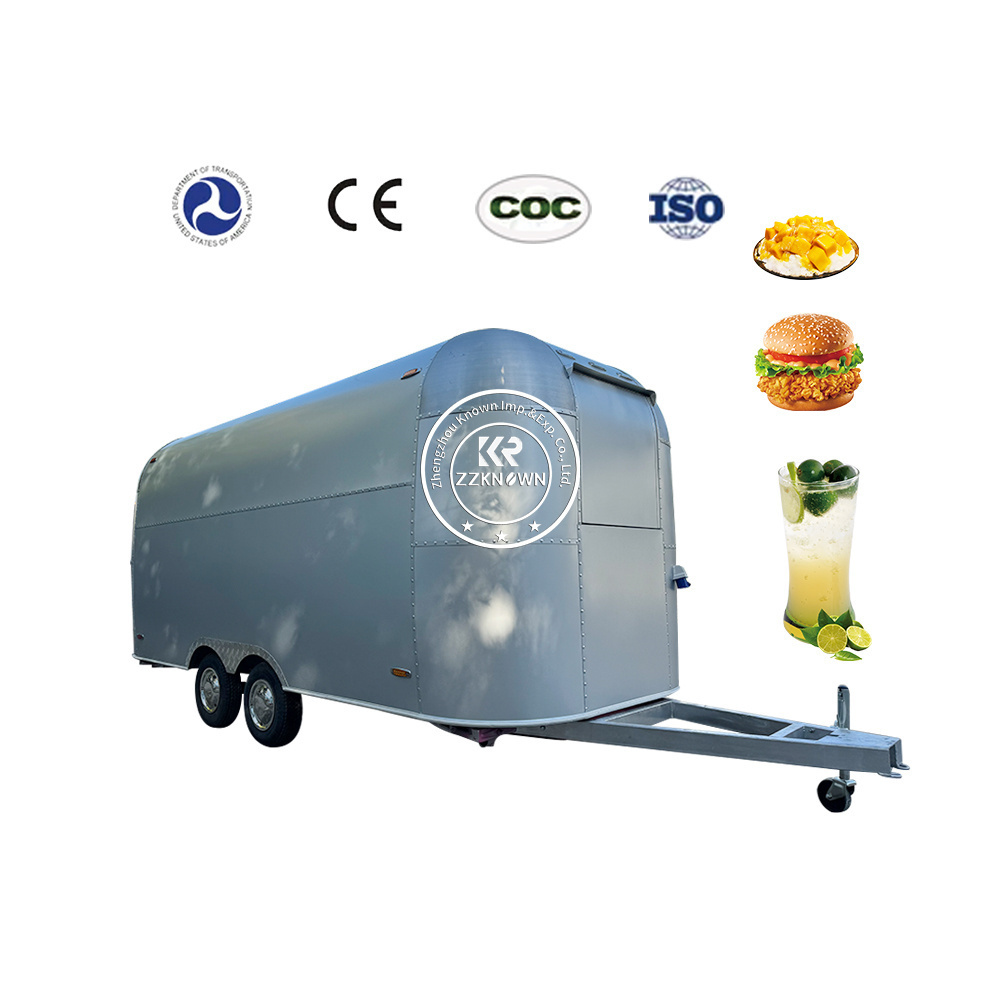 2024 New custom mobile food truck with full kitchen commercial mobile bar food trailer fast food caravan