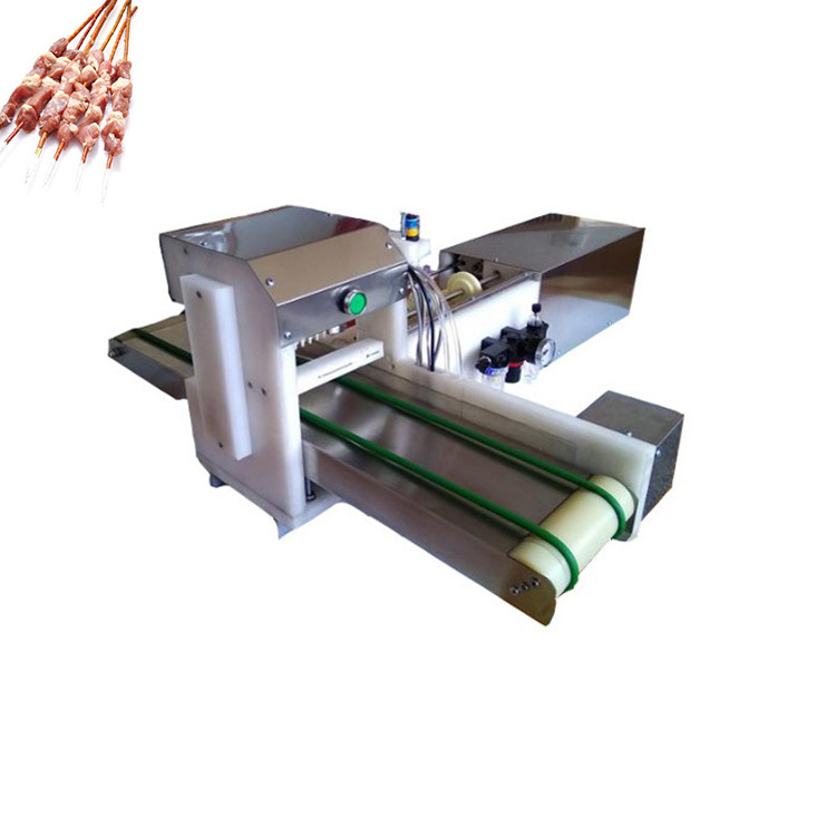 Automatic Meat Chicken Kebab Skewer Making Machine BBQ Lamb Beef Wear Skewer Machine for Sale