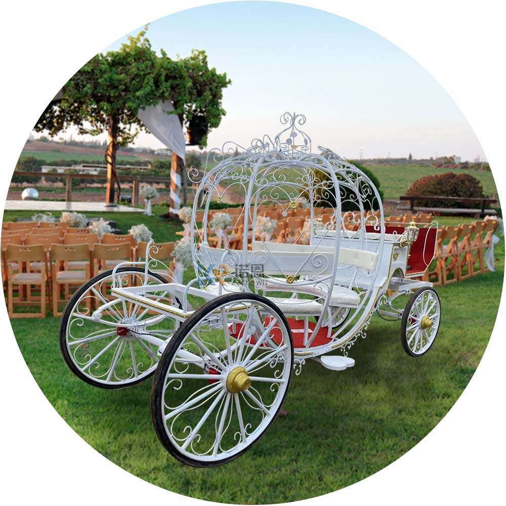 Pumpkin Horse Carts Wedding Cinderella Royal Carriage Royal Princess Cinderella Buggy White Wedding Cinderella Horse Carriage