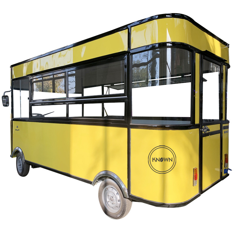 2024 Customized Food Truck for Sale Outdoor Street Kitchen Breakfast Vending Van Cart Kiosk Mobile Hot Dog Trailer