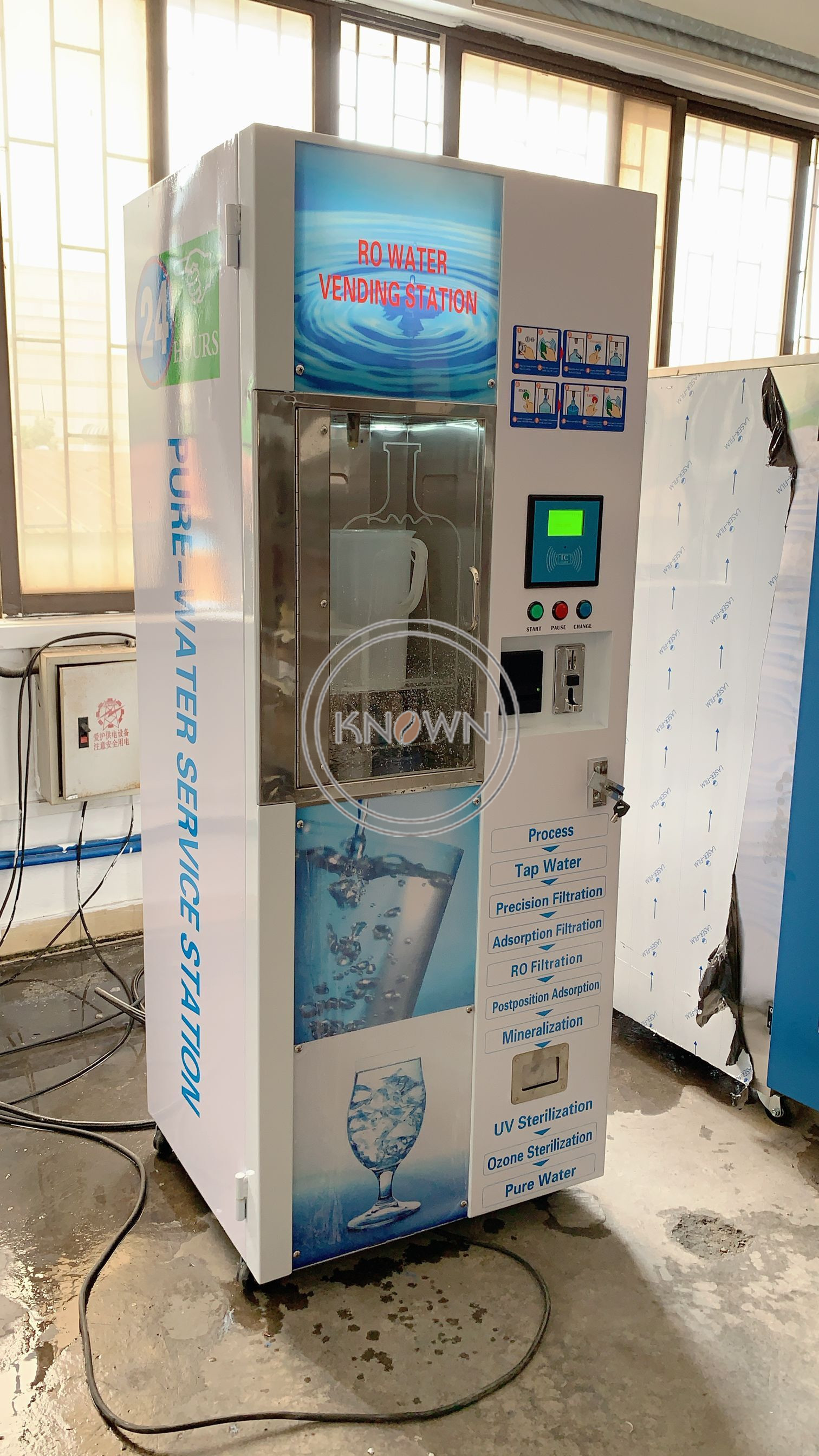 2024 Water Vending Machine with RO System Filter and Front Door Open Design Easy to Install ice water vending machine