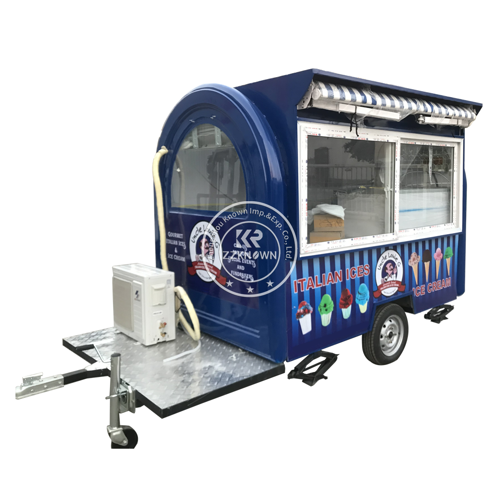 Manufacture Outdoor Mobile Kitchen Hot Dog Cart Halal Pizza Food Truck Mobile BBQ Food Trailer Fully Equipped