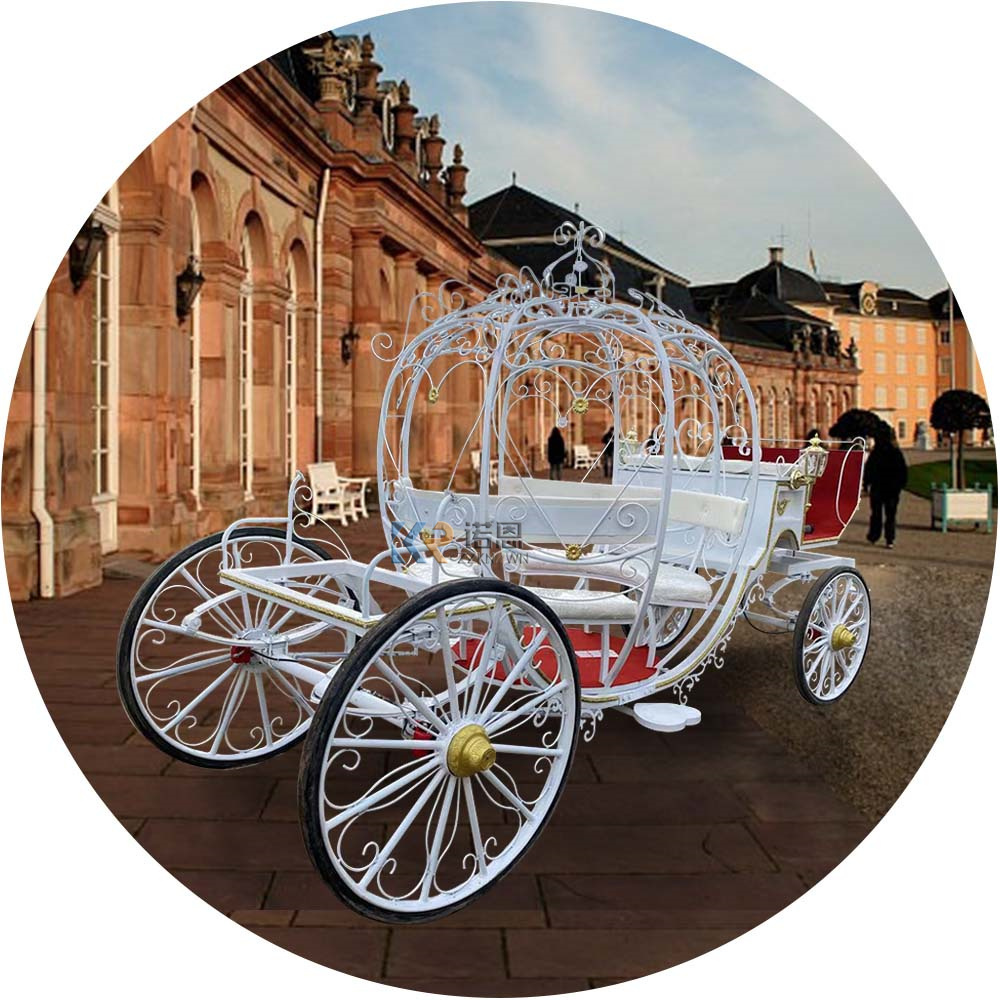 Pumpkin Horse Carts Wedding Cinderella Royal Carriage Royal Princess Cinderella Buggy White Wedding Cinderella Horse Carriage