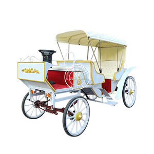 OEM Factory Price Sightseeing Horse Carriage Wagon Princess Wedding Horse Cart Marathon Victoria Horse Carriages For Sale