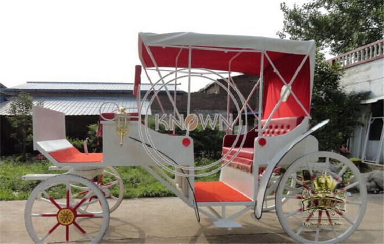 2024 4 Wheels Horse Carriage for Sale Europe Cinderella Classical Wedding Horse Cart Customized Draft Sighting Truck