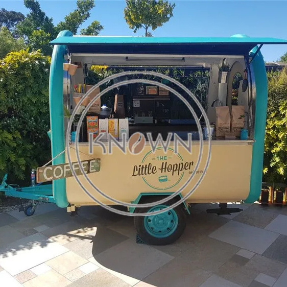 Snack Vending Carts Outdoor Camper Trailer Mobile Kitchen Food Truck Vending Food Cart Factory Price Street Coffee Bar