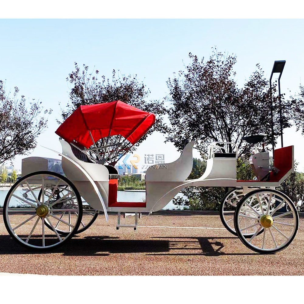 European Style Beautiful Sightseeing Horse Carriage For Passenger electric Horseless Buggy