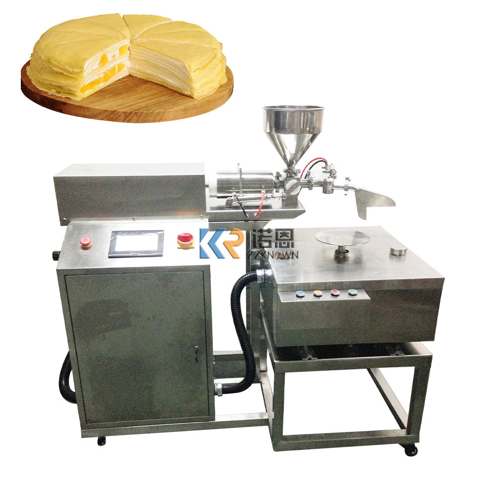 Customized Automatic Birthday Cake Cream Coating Machine Practical Cake Bread Icing Spreading Dressing Making Machine Supply