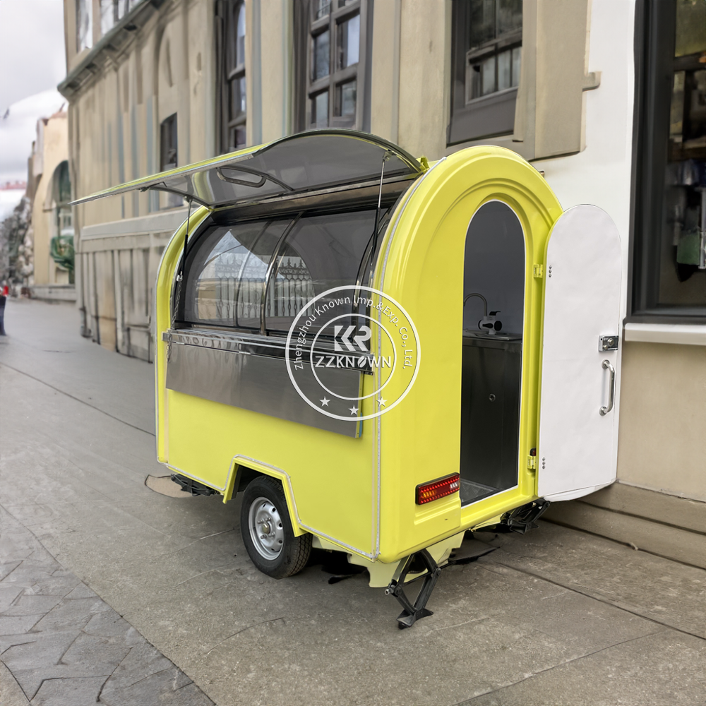 Hot Sale Food Trailer Ice Cream Coffee Food Vending Trailer For Sale Hot Dog Truck Cart With Porch Cart Mobile Food Truck