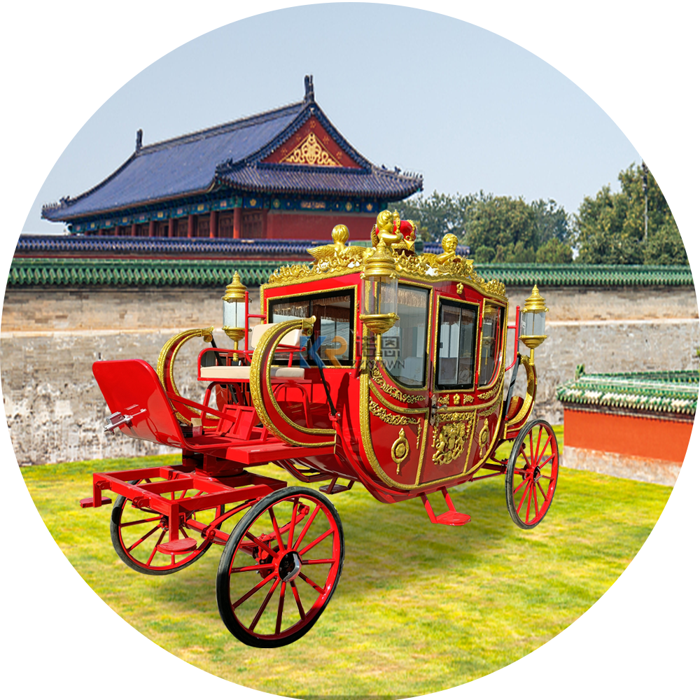 Electric Classical Cabriolet Soft Seat Royal Horse Carriage/Sightseeing Electric Horseless Carriage