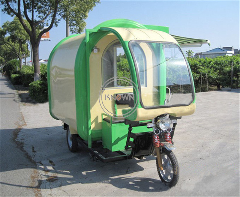 2024 Outdoor Mobile Kitchen Food Kiosk Summer Ice Cream Tricycle Burger Food Truck Cart for Sale