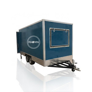 2024 CE approved square fast snack food trailer street Mini Food cart mobile chicken truck