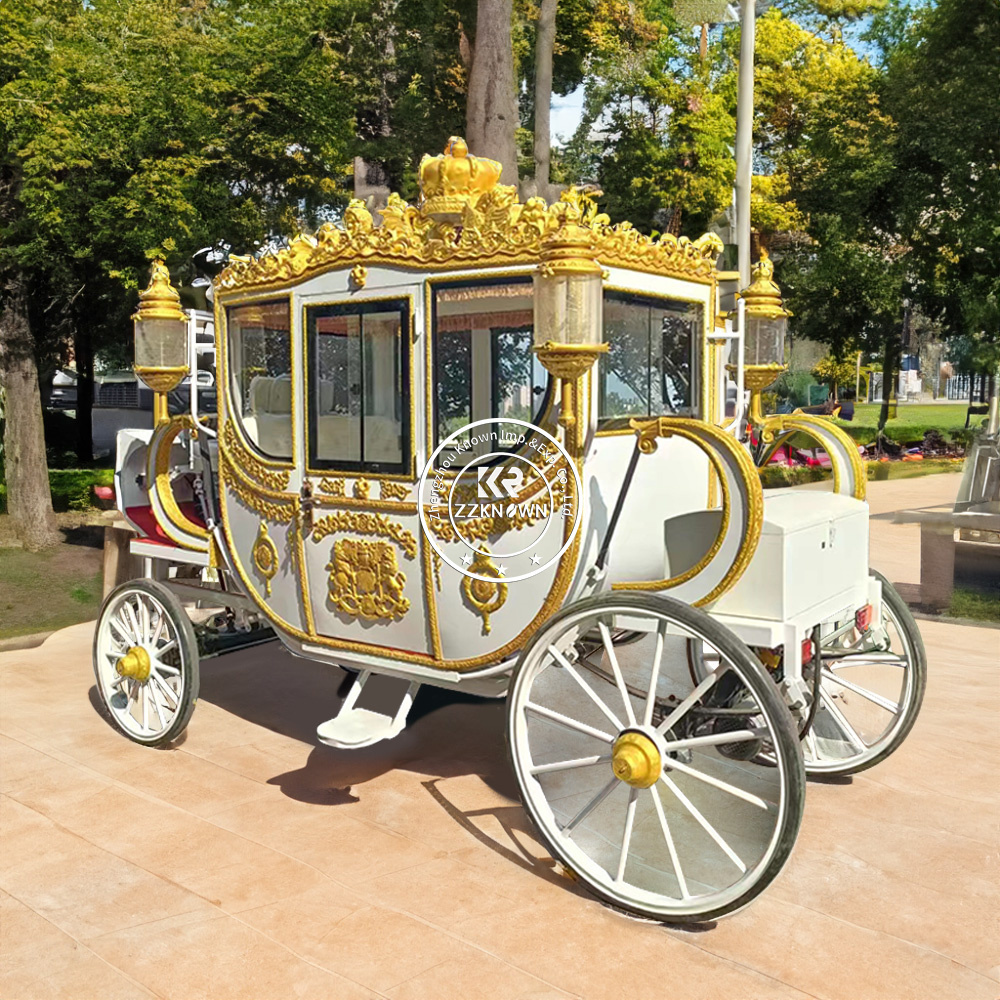 Romantic And Classic Wedding Pumpkin Horse Carriage Cart For Sale Pink Luxurious Royal Carriage Manufacturers