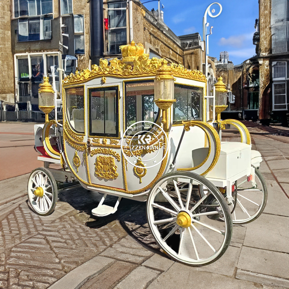 OEM Wedding Favor Royal Golden Horse Carriage For Sale horse Wagon For Christmas