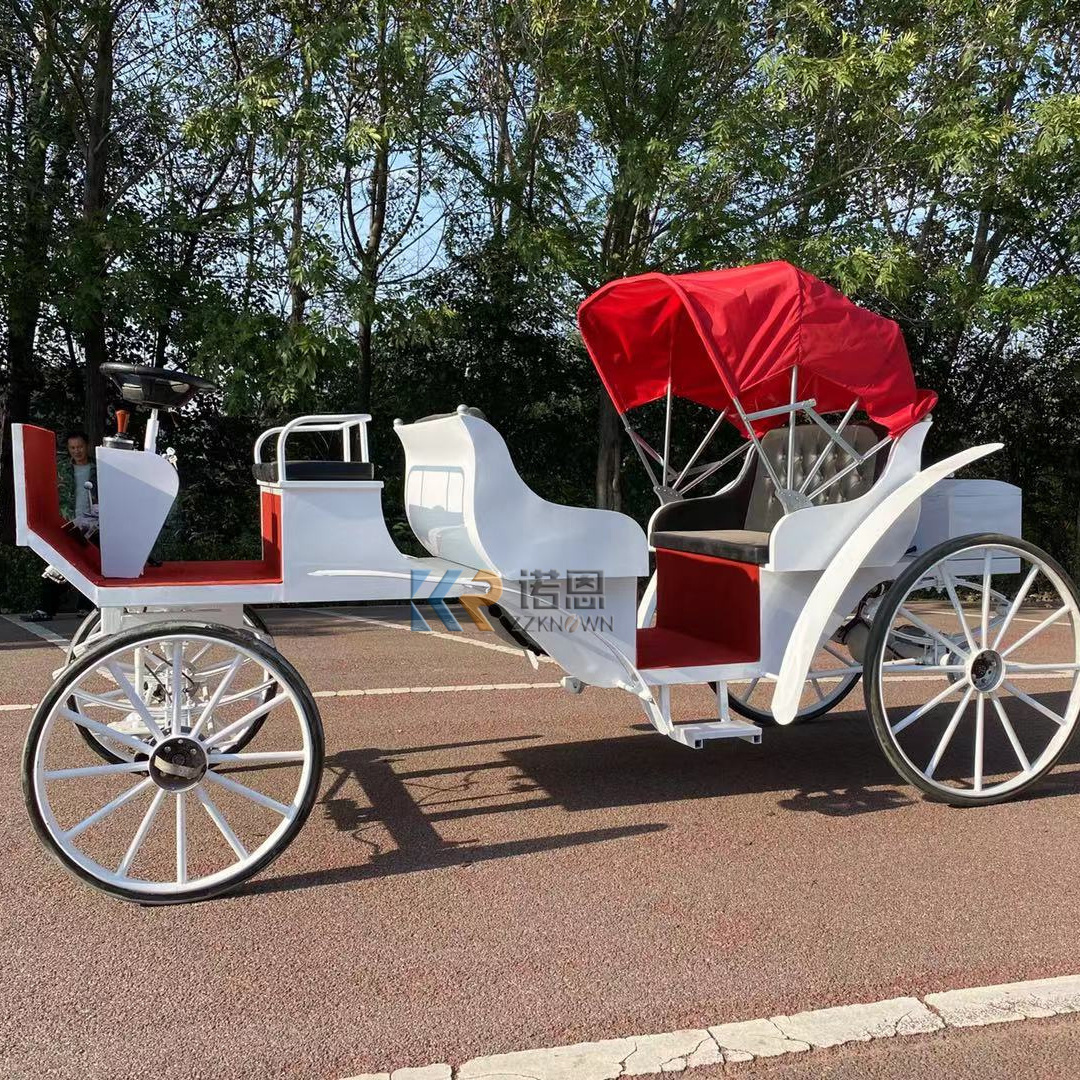 European Style electric touristic horse carriage carts caleches sightseeing horse drawn carriage horse wagon