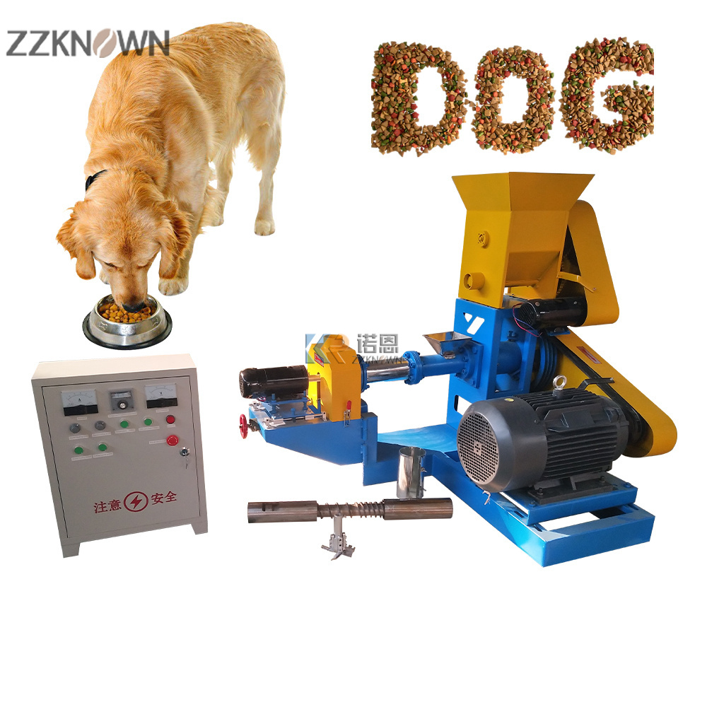 2024 Automatic Floating Fish Feed Pellet Extruder with CE Certification Commercial Animal Dog Cat Food Making Machine