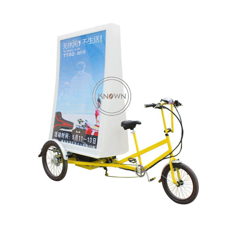 OEM Advertising Tricycle bicycle Customization LED Mobile 3 Wheel Cargo Bike for advertisement