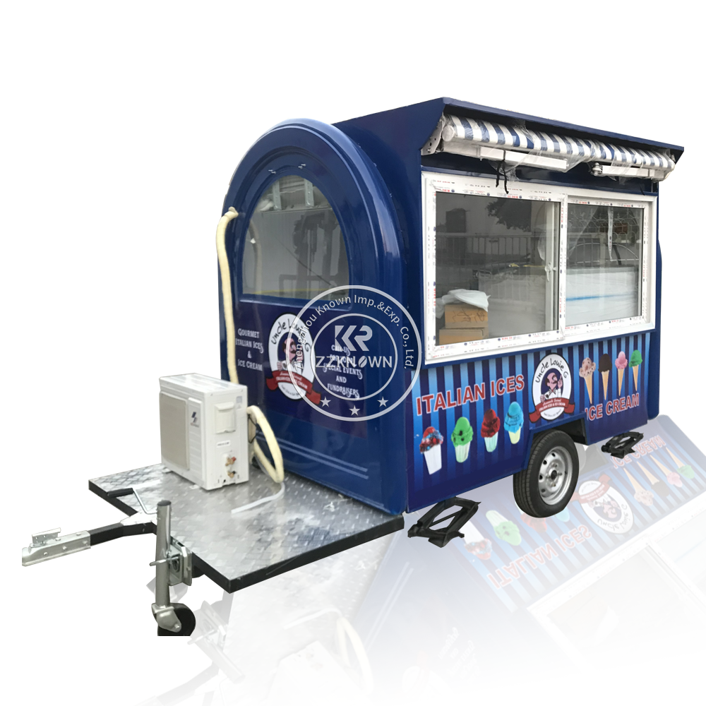 Manufacture Outdoor Mobile Kitchen Hot Dog Cart Halal Pizza Food Truck Mobile BBQ Food Trailer Fully Equipped