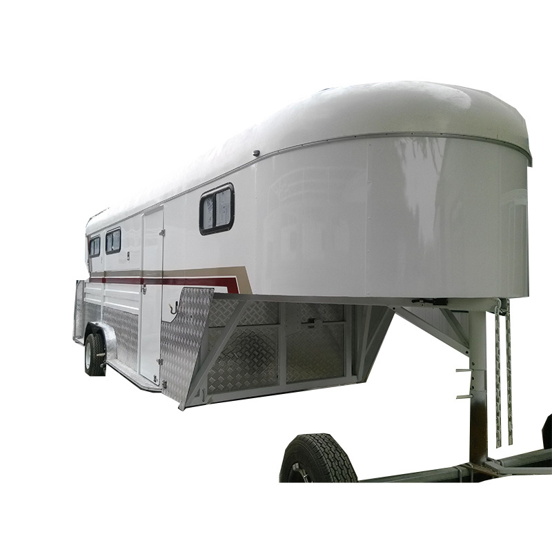 2024 ADR Standard Luxury Horse Gooseneck Trailer with Living Quarters for 4 Horses Customized Horse Cart