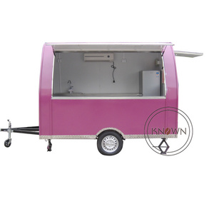 2024 Stainless Steel Mobile Fast Food Kiosk Customized Hot Dog Van for Sale Catering Breakfast Cart with CE